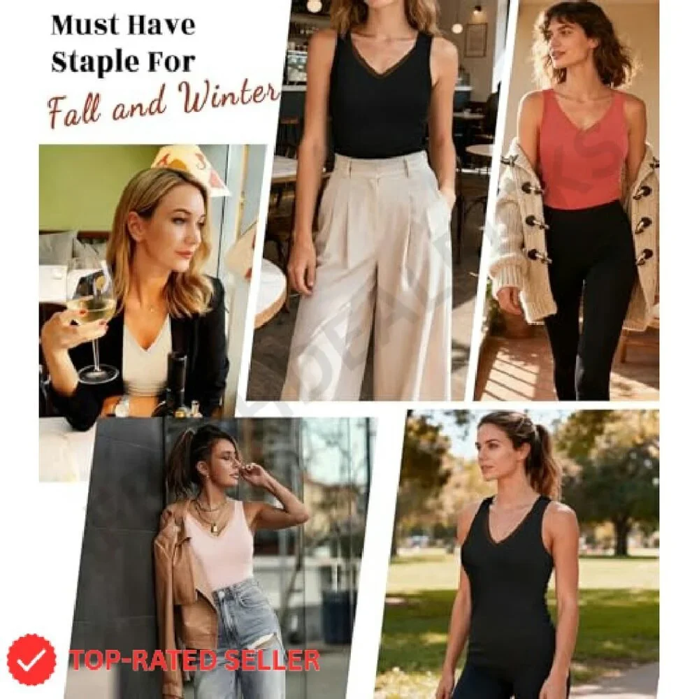 Thermal Fleece Tank Top Sleeveless Base Layer Minimal Chic Winter Warm